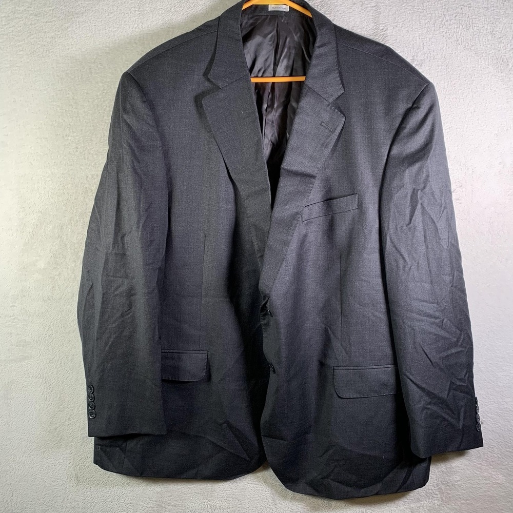 Peter Millar Blazer Mens 52R Gray 100% Wool Sport Coat Jacket Portugal 2 Button